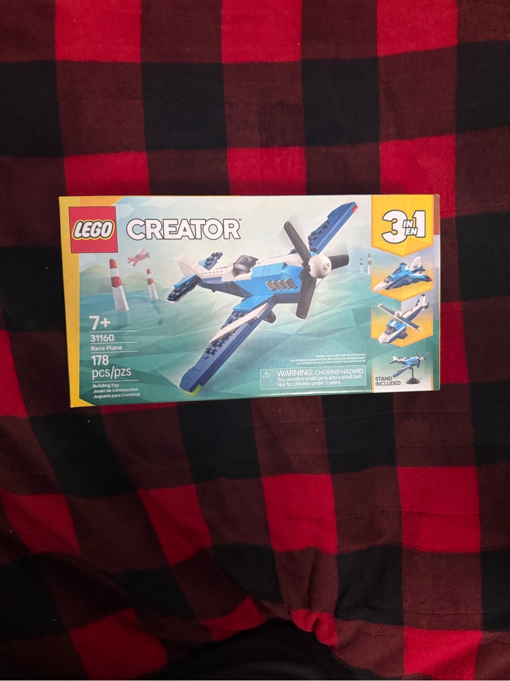 Lego Creator Blue and White Race Plane 3-in-1 Set